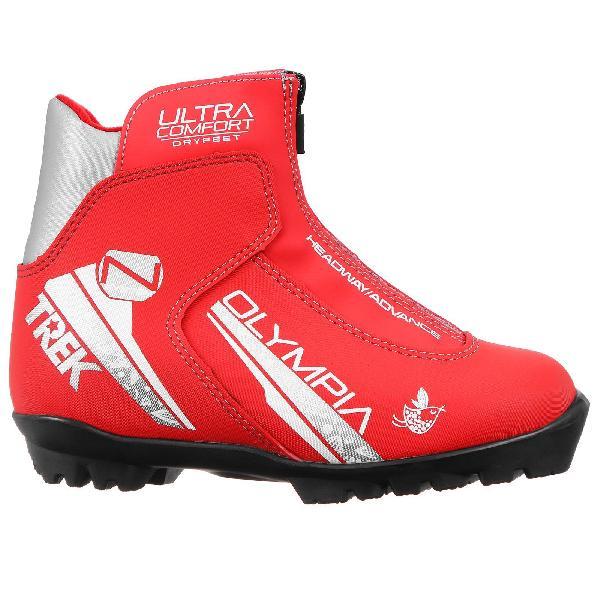 Ботинки лыжные  TREK Olympia1 красный(лого серебро)