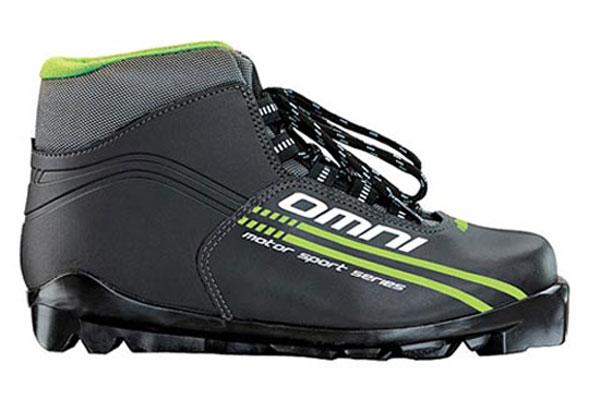 Ботинки лыжные TREK OMNI SNS ИК(черный,лого салатовый,синий,серый,синий)р.44 ИК40-01-15