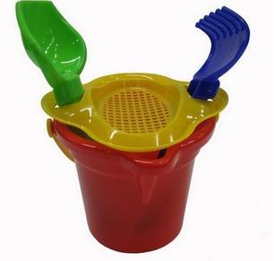 Набор №147:ведро м.с носиком,ситечко-цветок,совок№