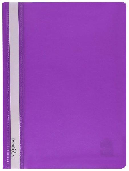 Папка скоросшиватель inФОРМАТ А4 фиолет.. пластик 180 мкм карман д/маркир.этикет.