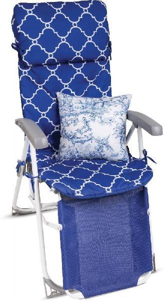 Кресло-шезлонг со съемным матрасом и декоративной подушкой (ННК7/BL синий)