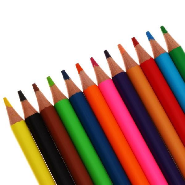Набор цветных карандашей Каляка-Маляка Jumbo утолщенные укороченные 12 цв. кругл. корп. пластик тубу