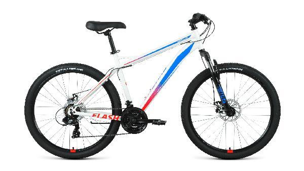 Велосипед FORWARD FLASH26 2.0 disc  (26 21ск рост 17,19")серый матовый,фиолетовый,белый