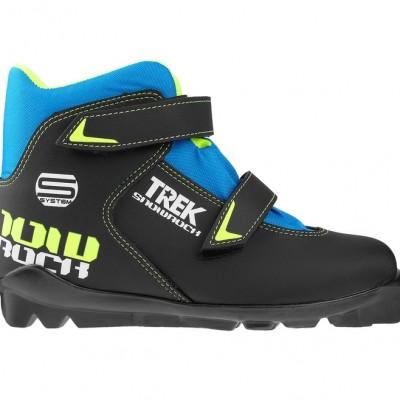 Ботинки лыжные TREK Snowrock1(черный лого лайм неон)р.37s