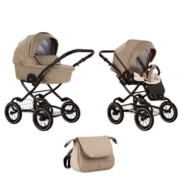 Коляска 2в1 TUTIS ZIPPY Classic экокожа, цвет: мокко