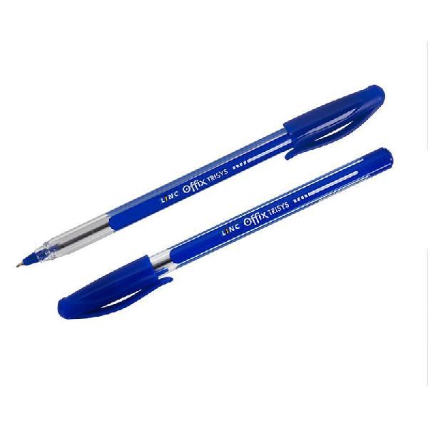 Ручка шариковая Linc Trisys 0,7мм синий треугольный корпус.