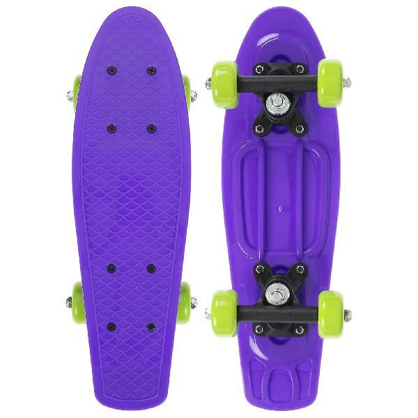 Скейтборд 42 х 12 см, колеса PVC 50 мм, пластиковая рама, цвет фиолетовый  5290562