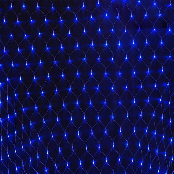 Гирлянда, 192 LED-ламп, сетка, цвет синий, 7 режимов