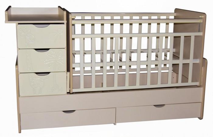 Детская кровать-трансформер "Martina"Giraffe венге/слоновая кость