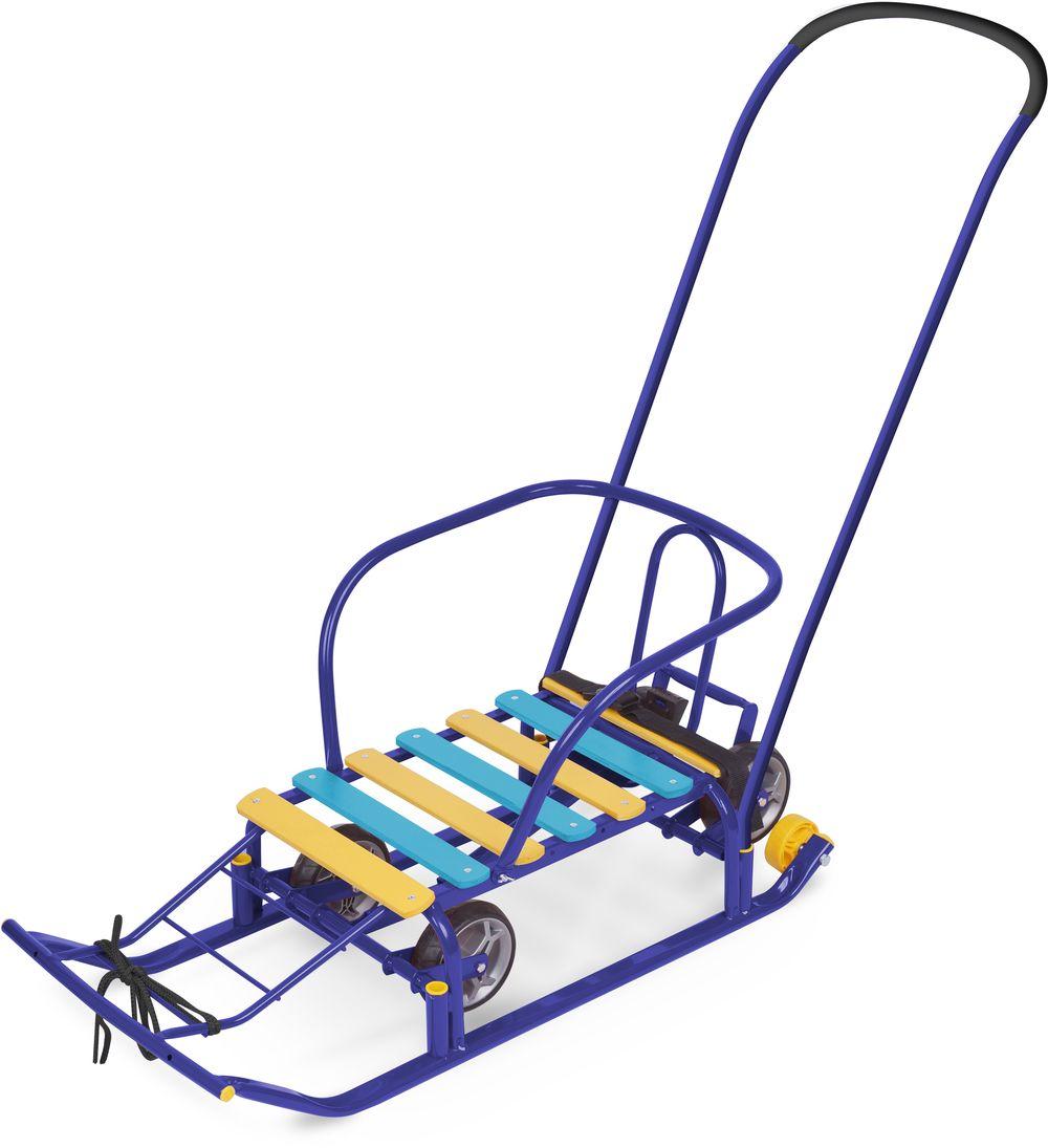 Санки детские мобильные "Тяни-Толкай" (красный,синий)