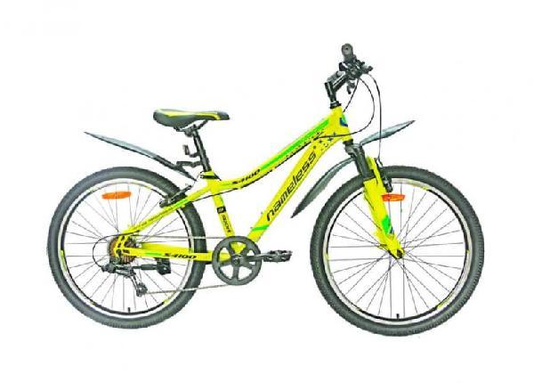 Велосипед 24" Nameless S4100, желтый/зеленый,13"