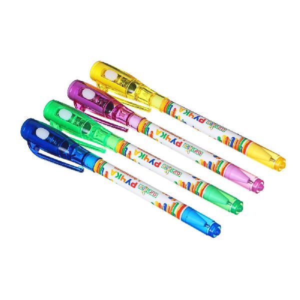 Ручка шариковая с невидимыми чернилами и фонариком"шпаргалка"пластик,на блистере