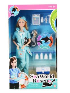Кукла "Морской ветеринар"(28см,животные,акс.)