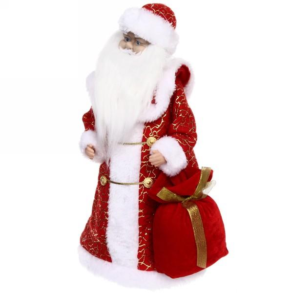 Дед Мороз в шубке муз. 40 см