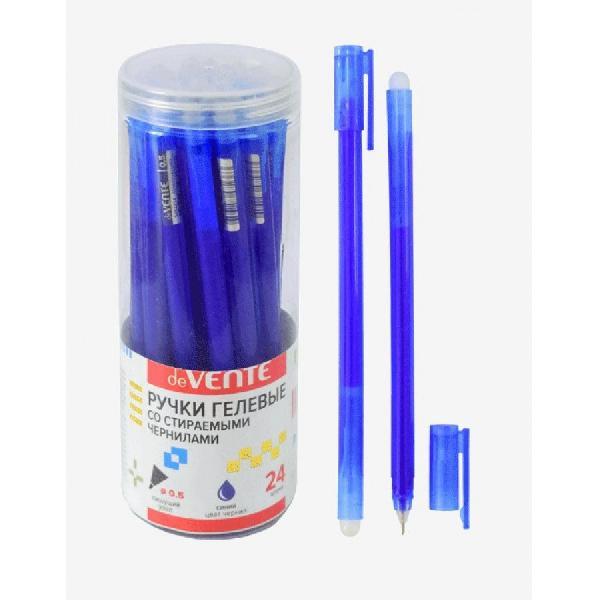 Ручка гелевая стираемая deVENTE "Simple" синяя, 0,5мм, увел. объем чернил  5051214