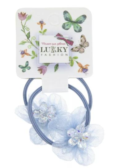 Lukky Fashion резинки для волос цветок с блестками, 2шт