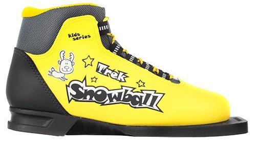 Ботинки лыжные TREK Snowball (желтый, лого черный,голубой) ИК08-12-01/13-25 р.34