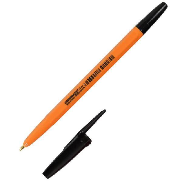 Ручка шарик. Corvina 51 VINTAGE черный 1мм оранж.шестигран.корпус