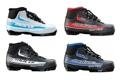 Ботинки лыжные TREK SPORTIKS NNN(черный,лого серый,лайм неон,синий,красный)р.35 