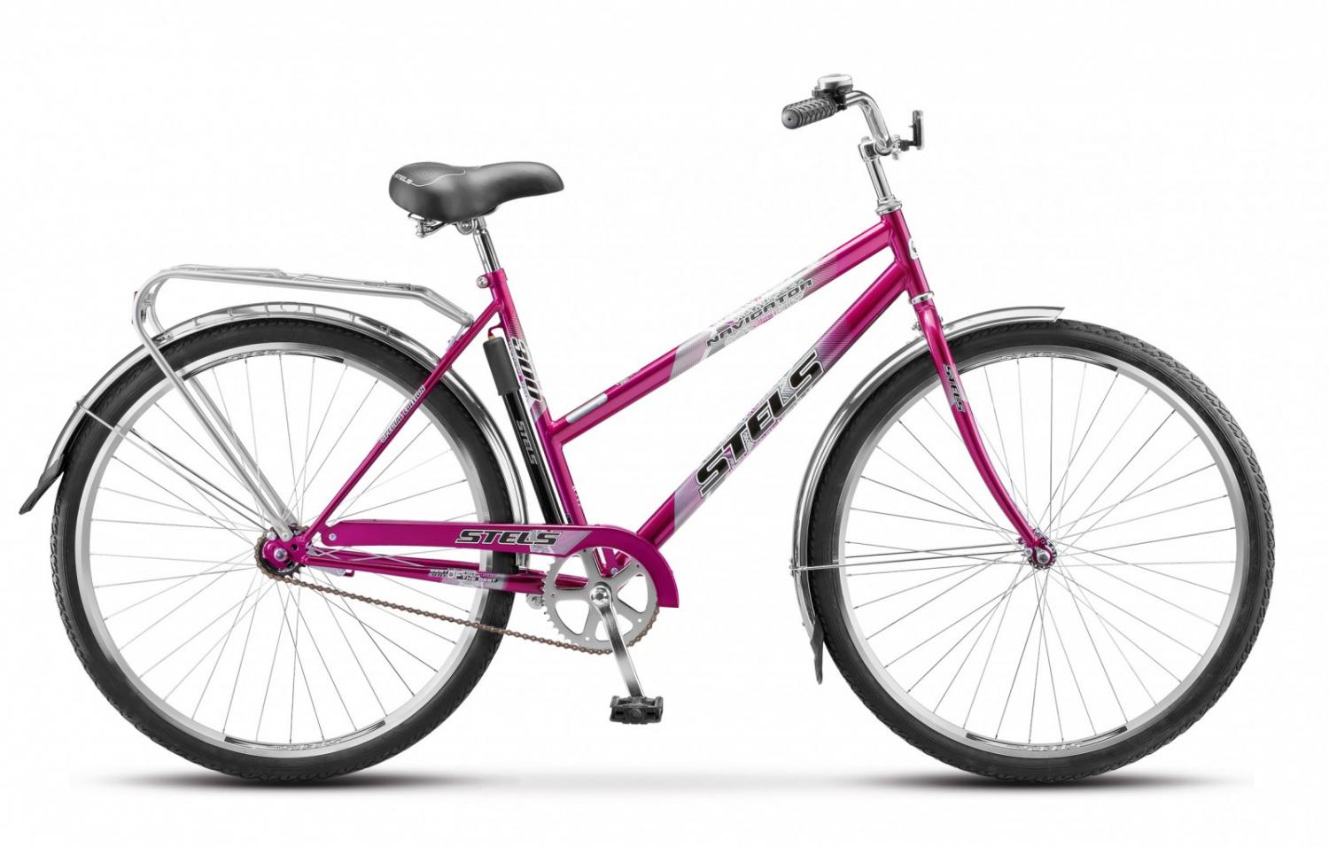 Велосипед дорожный 28"STELS Navigator 300L 20"1ск красный,фиолетовый/сливовый