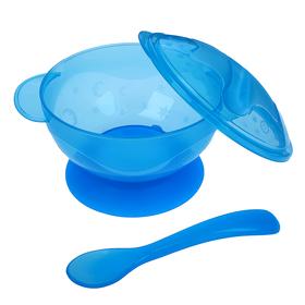 Набор для кормления, тарелка и ложка, Цвет голубой   3278989										