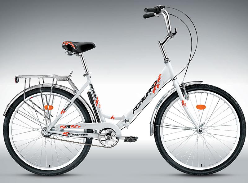 Велосипед Forward SEVILLA 2.0 (26" 6ск.рост 18,5" скл.)темно-синий,белый мат.