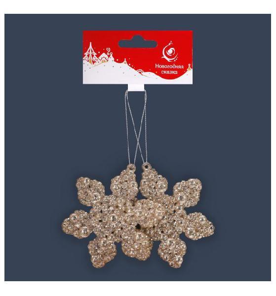 Ел.украшения Снежинка 9,5  см золото