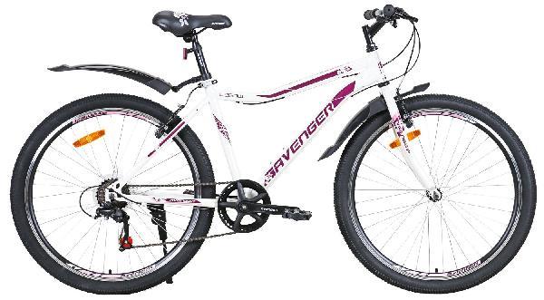 Велосипед 26" AVENGER С260W белый/фиолетовый 17.5"