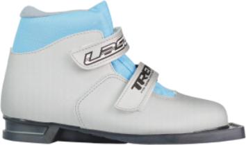 Ботинки лыжные  TREK Laser ИК (черный,лого лайм неон) р.35 