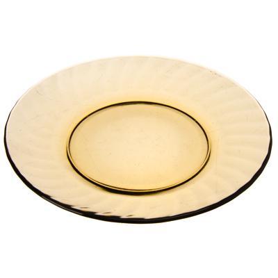 Тарелка обеденная 20,5см "Элика" дымчатое стекло 62102