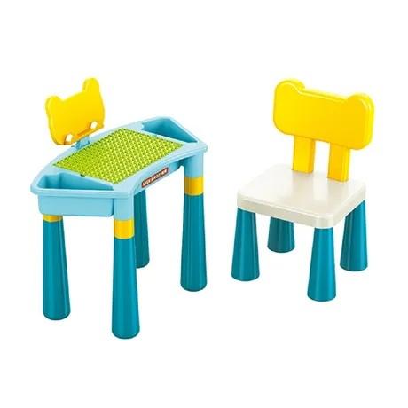 Игровой набор для сборки конструктора (стол+стул), в коробке