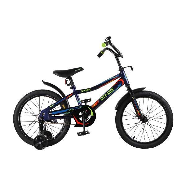 Велосипед детский City-Ride,Рама сталь, диск 18 сталь,крылья пластик,старх.колеса