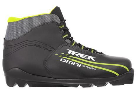 Ботинки лыжные TREK OMNI SNS ИК(черный,лого салатовый) р47,ИК40-01-15