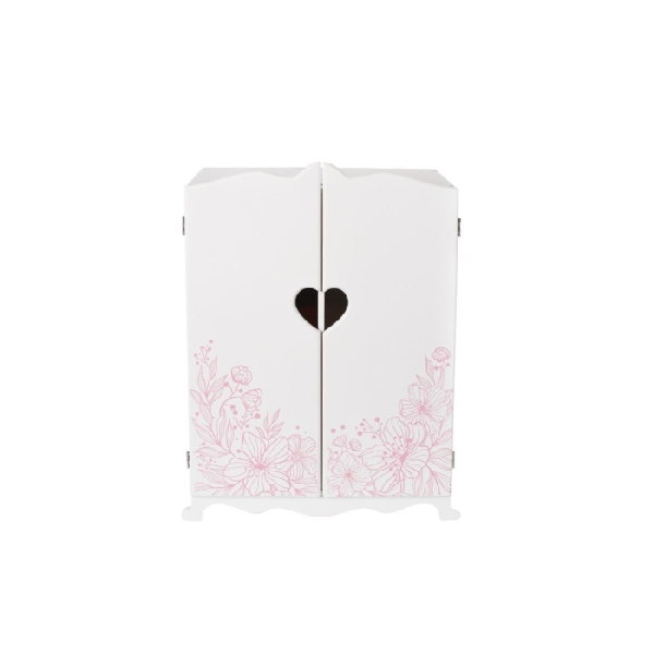 Шкаф с дизайнерским цветочным  принтом (коллекция "Diamond princess")белый