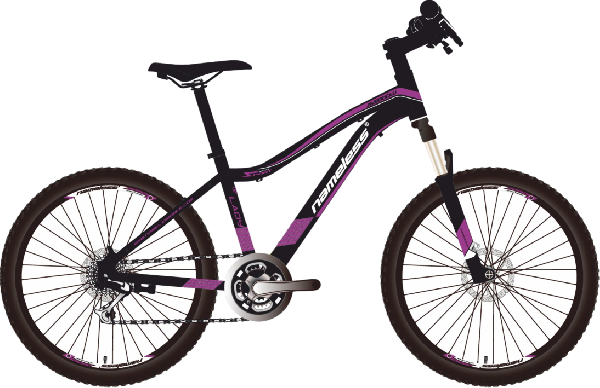 Велосипед 26" Nameless J6500DW,черный/розовый
