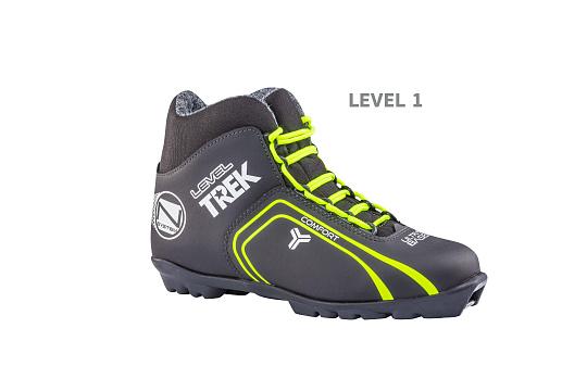 Ботинки лыжные TREK Level1 S  (лого лайм неон) р.35