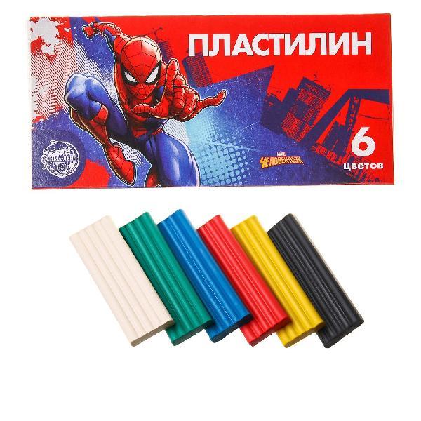 Пластилин 6 цветов 90 г «Супергерой», Человек-паук 5059059