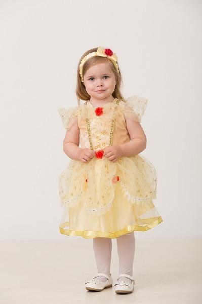 Карнавальный костюм «Принцесса Белль» (платье, повязка), размер 26