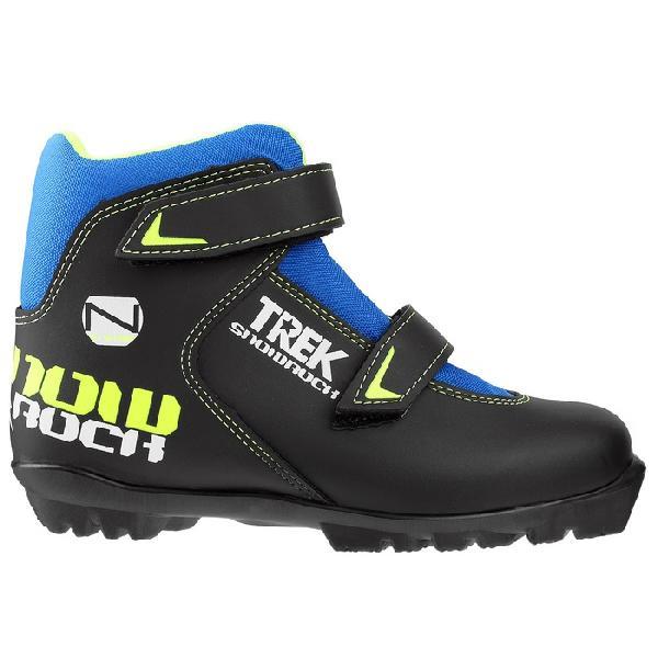 Ботинки лыжные детские TREK Snowrock(черный лого лайм неон)р.32 /S