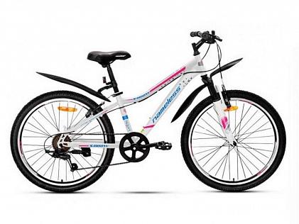 Велосипед 24" Nameless S4100E,белый/розовый,розовый/черный,13"