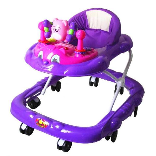 Ходунки "Мишутка"8 силиконовых колес,муз.,свет,игрушки(Alis)фиолетовый
