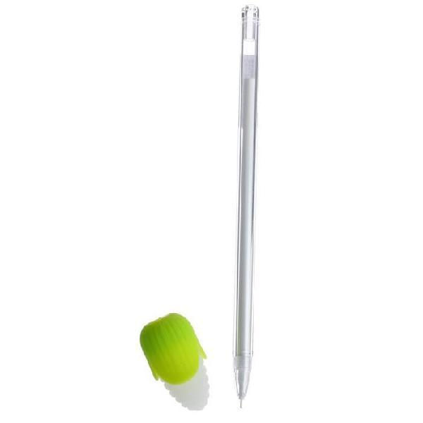 Ручка гелевая-прикол Кукуруза зеленая , меняет цвет при ультрафиолете в пакете 273104