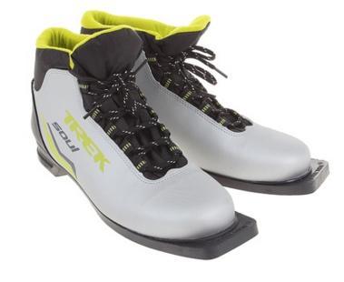 Ботинки лыжные  TREK Soul  ИК (черный,лого синий,лайм неон,металлик/лого серебро) р.44 