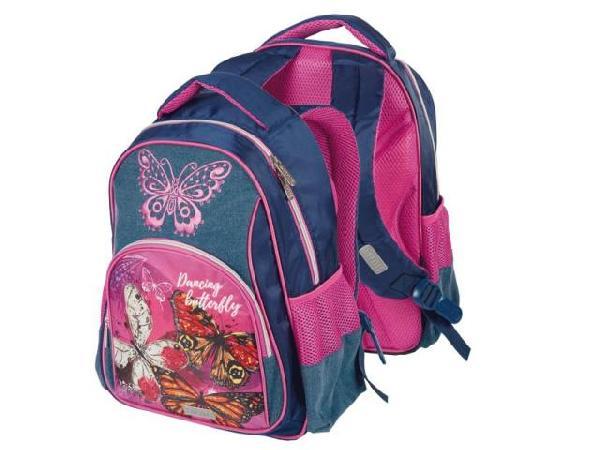 Рюкзак школьный deVENTEBasic Butterfly,38*28*12 см полиэстер,1 отд.на молн.5 карм.светоотр.7033901