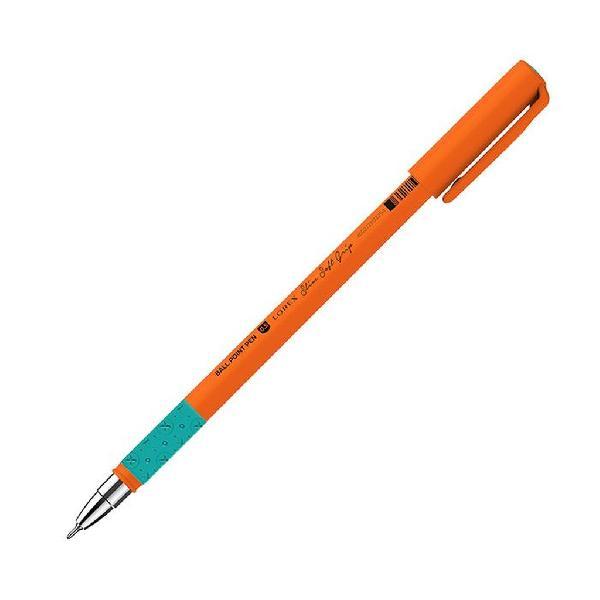 Ручка маслян. LOREX NEON серия Slim Soft Grip 0,50 мм синий цвет корпуса: ассорти резин.грип кругл.