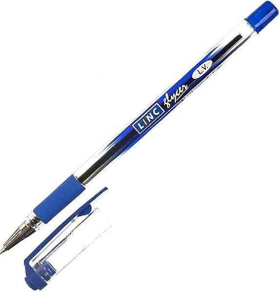 Ручка шарикова LINC Glycer 0,7 мм синий резин.грип