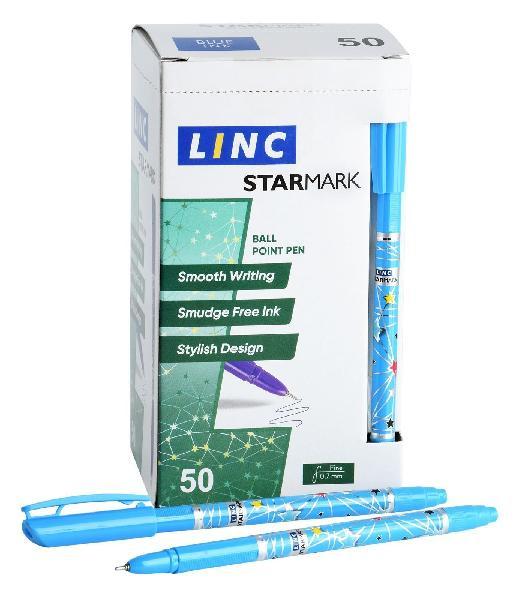 Ручка шариковая Linc Starmark 0,6мм,синий кругл.корпус.Цвет в ассортименте.