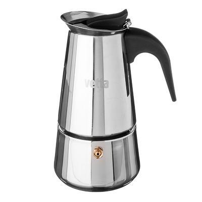 Кофеварка гейзерная 400мл.нерж.сталь,нейлоновая ручка