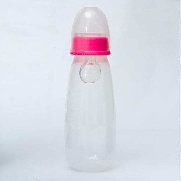 Бутылочка для кормления с ложкой, 240 мл, цвет розовый   4780645