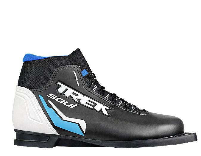 Ботинки лыжные  TREK Soul ИК (черный,лого синий,лайм неон,серый) р.42 